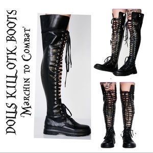 ISO POSTER GRL-DO NOT BUY Lace up Boots Sz 9/9.5